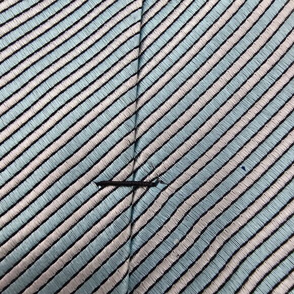 Mens Necktie Croft & Barrow NeckTie Blue White Geometric 58" x 4" Vintage - Picture 6 of 6